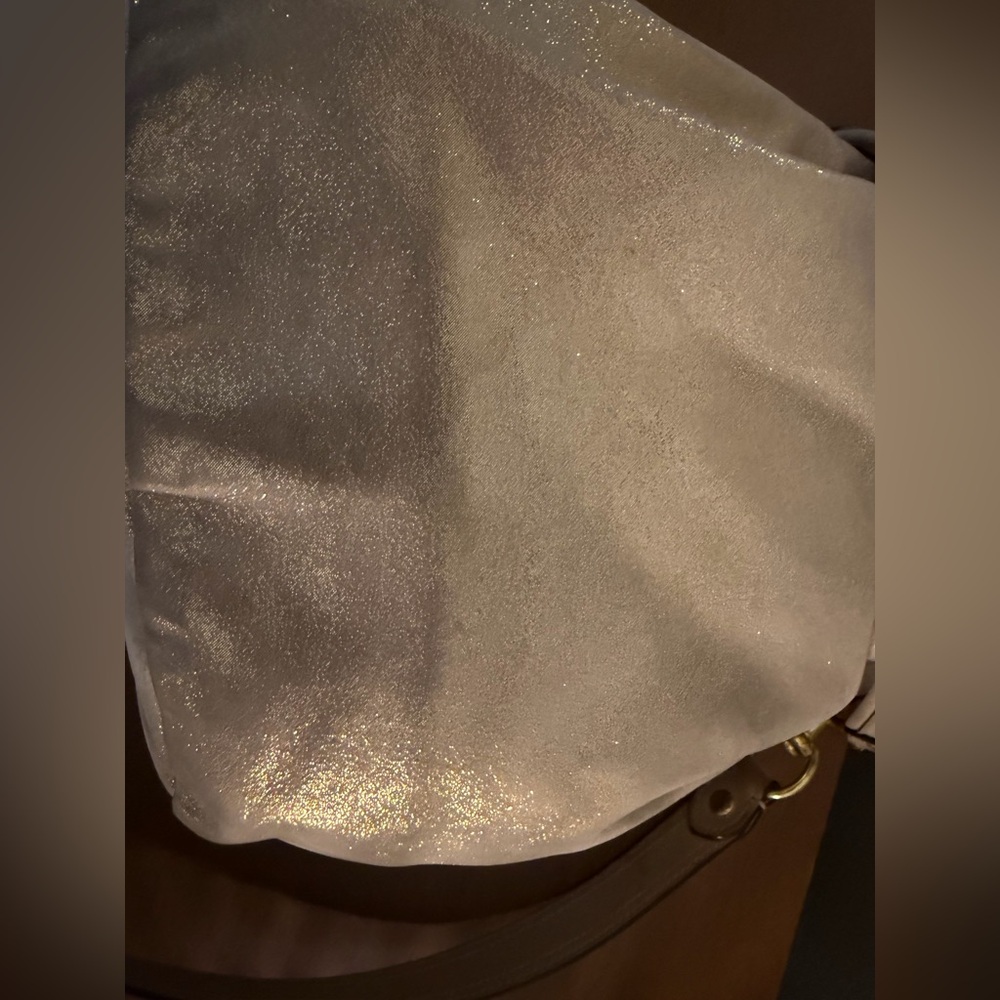 Coach Metallic Beige Poppy Shoulder Bag with Gold Hardware - Picture 7 of 16